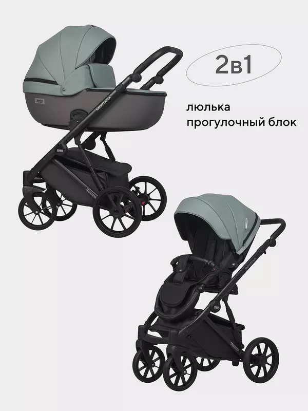 Коляска 2 в 1 Riko Basic Montana Ecco 30 Green-Grey